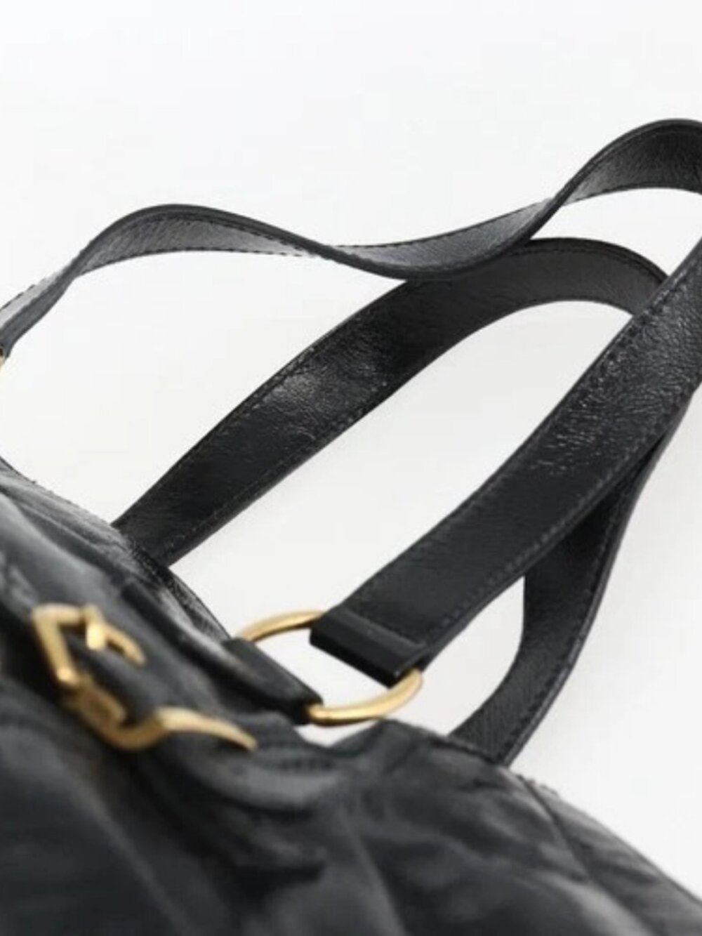 SAINT LAURENT Tote Bag Patent leather Black Gold - Picture 8 of 16